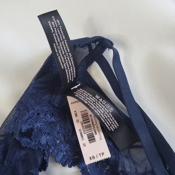 Victoria's Secret Very Sexy Lace Mesh Strappy-Back High Leg Cheeky Panty XS - Picture 4 of 6